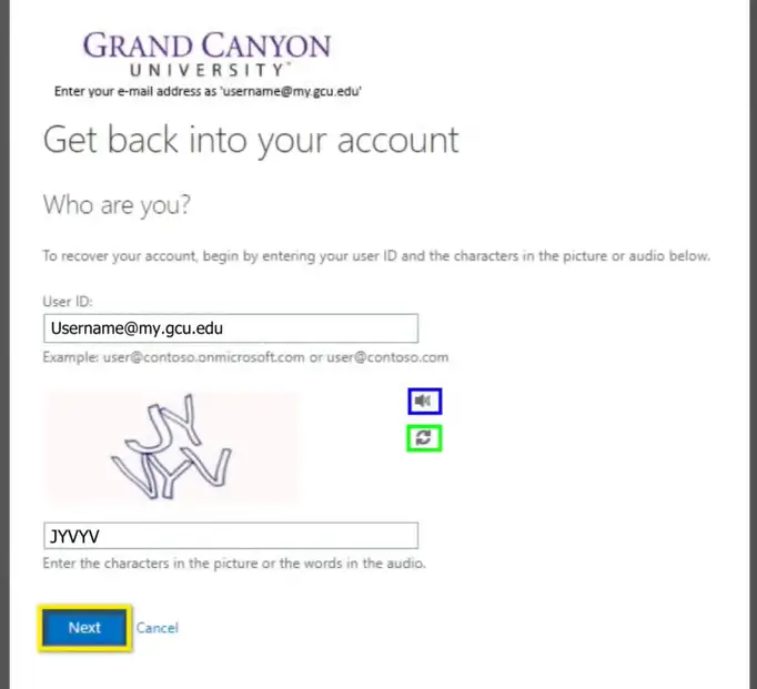 Fill Out the Recovery Form