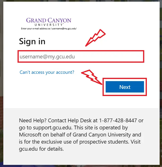 Login GCU Student Portal