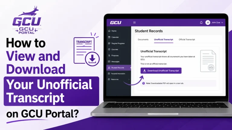 How to View and Download Your Unofficial Transcript on GCU Portal?