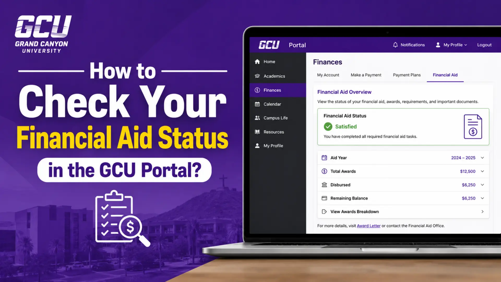 How to Check Your Financial Aid Status in the GCU Portal?
