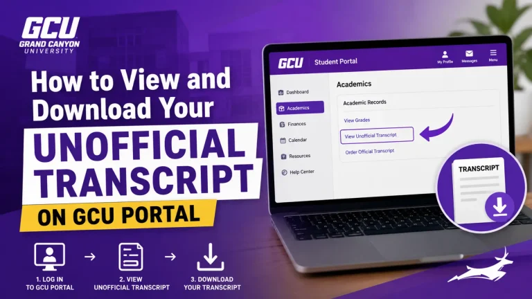 How to View and Download Your Unofficial Transcript on GCU Portal